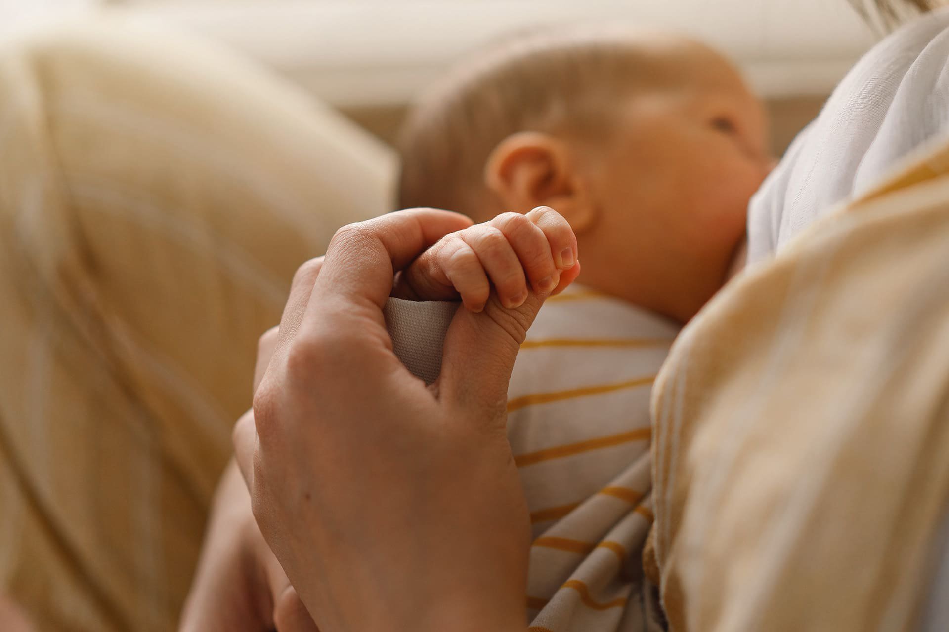 Bebé alimentándose de su mamá