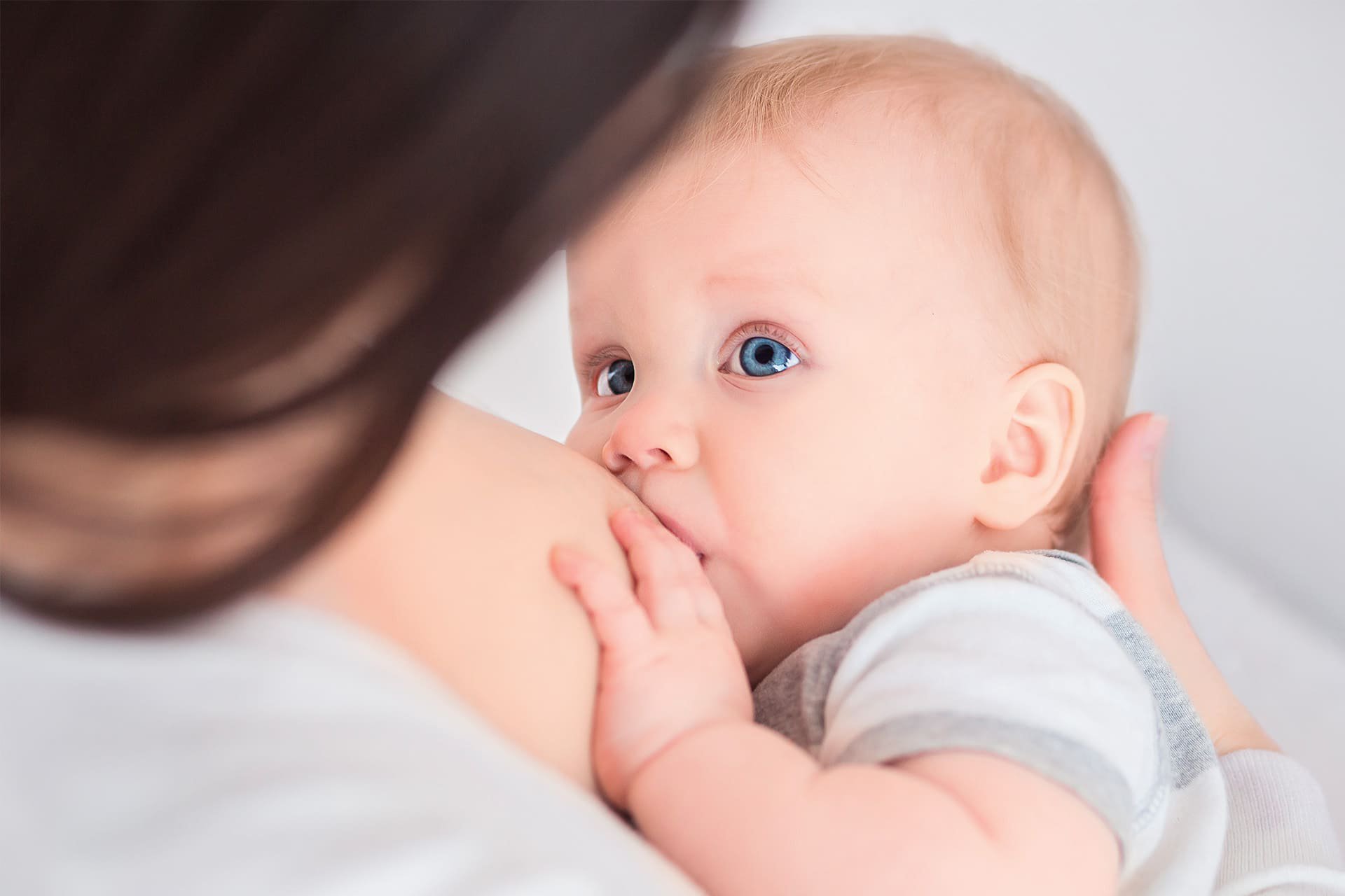 Bebé alimentándose de su mamá